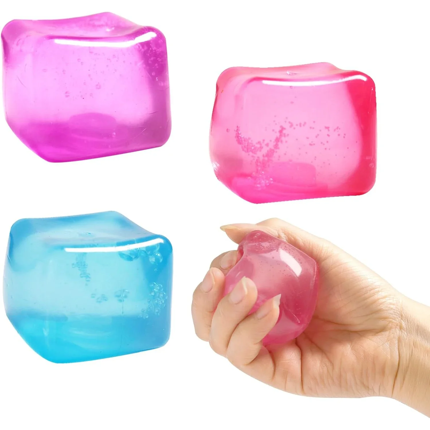 Juguete antiestrés con forma de cubo de hielo cuadrado