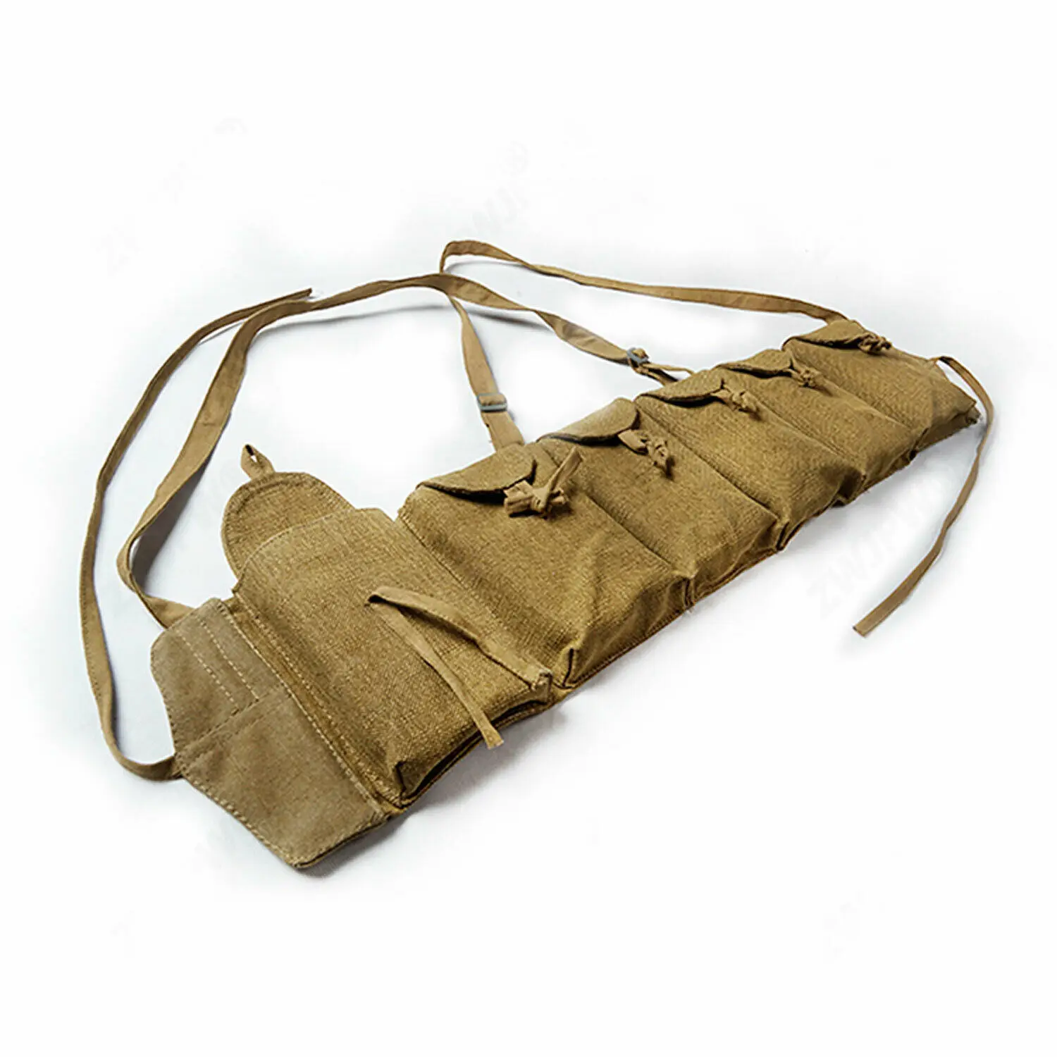 Bolsa de pecho táctica de lona para equipo de combate con bolsillos - imagen 3