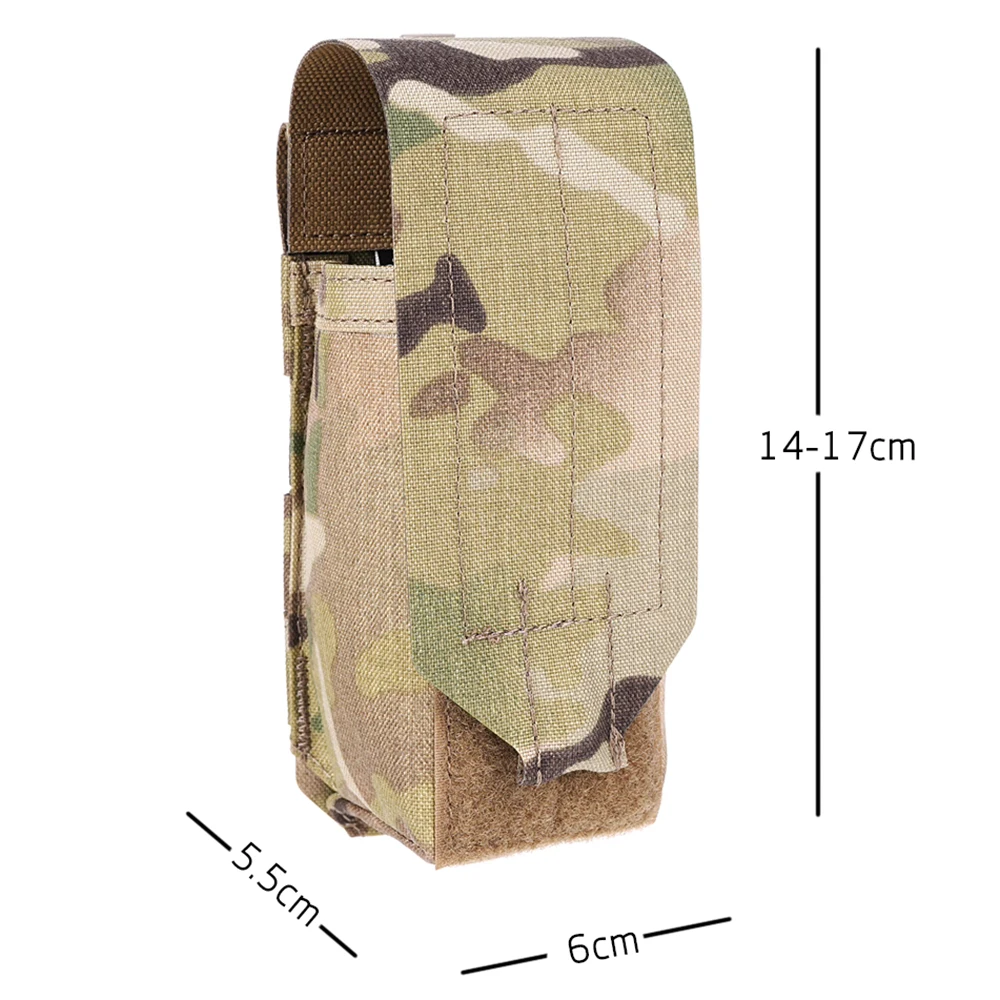 Vista principal de la bolsa táctica PEW TACTICAL BFG Molle Smoke Egg Pack PH103, mostrando su forma compacta y diseño abatible