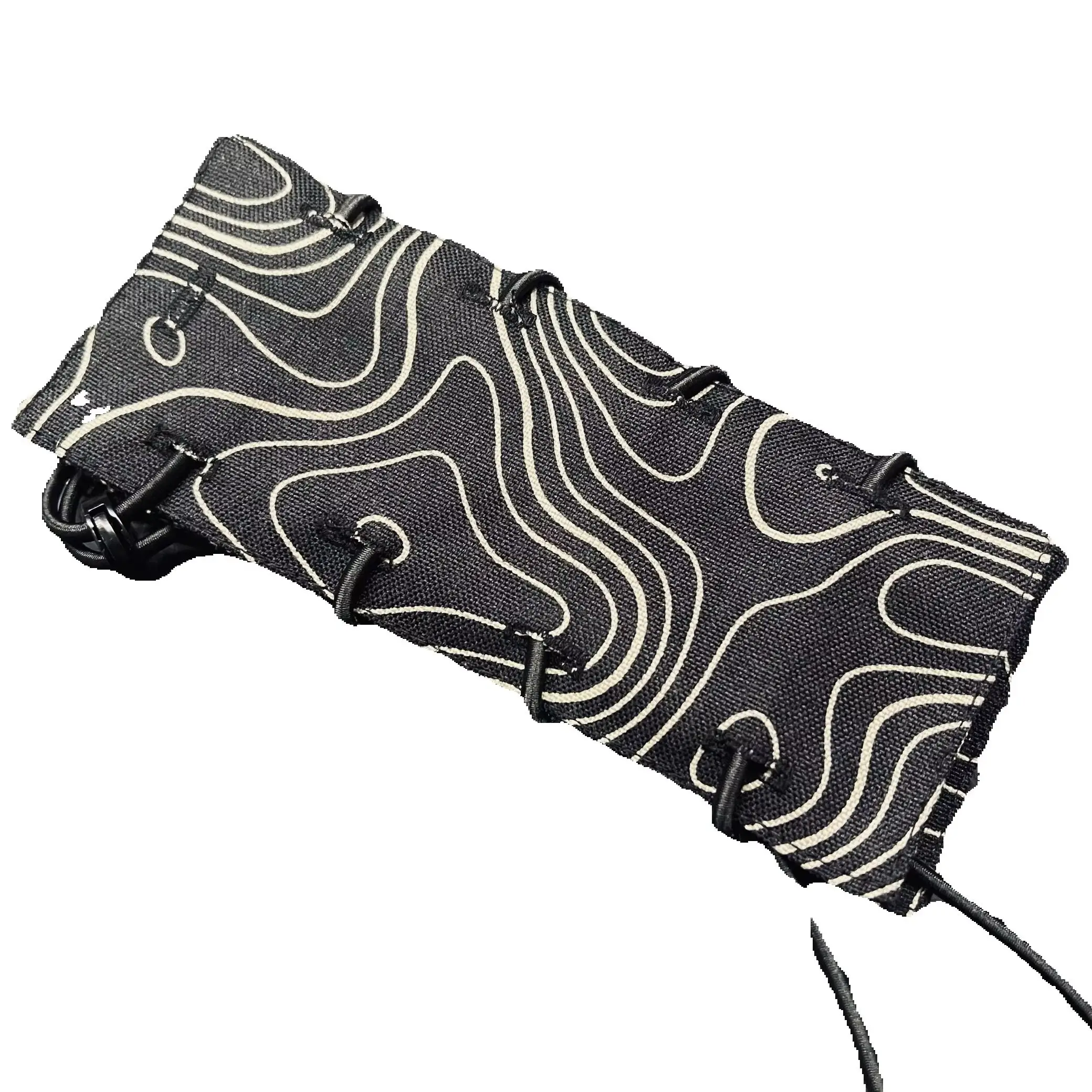 Funda táctica para riel Fishbone AOR1 en camuflaje negro/blanco - imagen 3