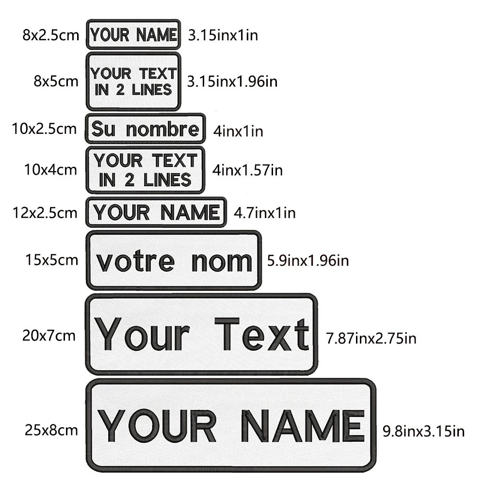 Parche táctico personalizado con rayas y nombre – Blanco lavable - imagen 2