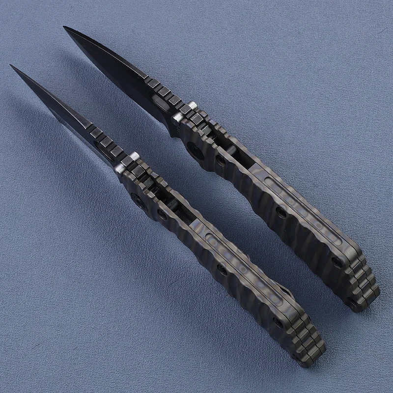 Cuchillo táctico Y-START SMF supervivencia plegable D2 titanio - imagen 5
