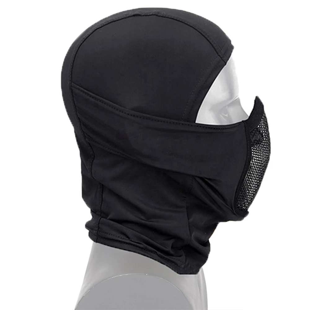 Balaclava táctica media cara malla transpirable para airsoft y caza