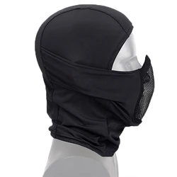 Balaclava táctica media cara malla transpirable para airsoft y caza