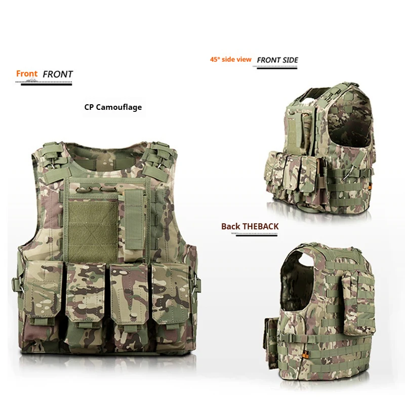 Chaleco táctico infantil MOLLE de lona para airsoft y cosplay - imagen 4