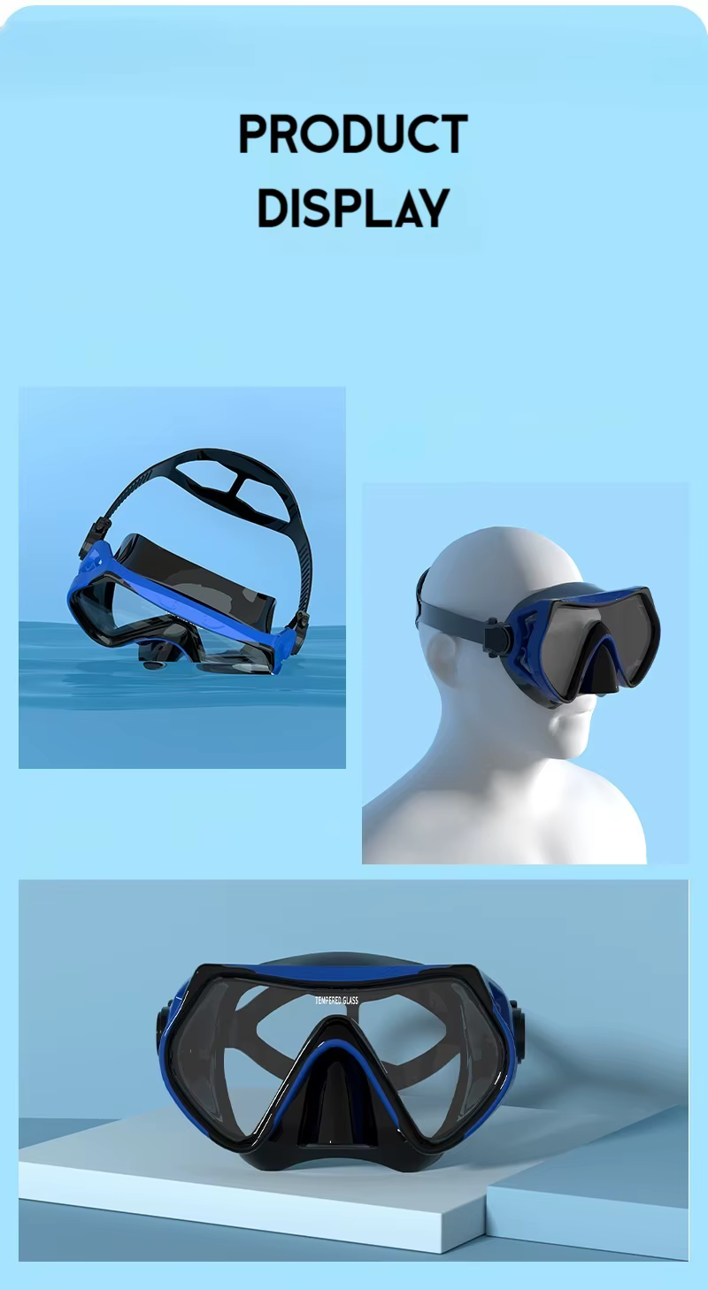 Máscara de buceo táctica vidrio templado snorkel adulto - imagen 5