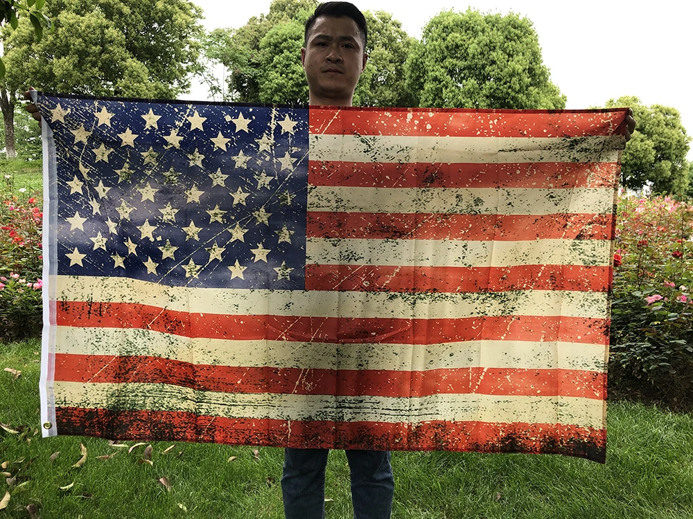 Banderín táctico vintage tejino teñido USA - imagen 2