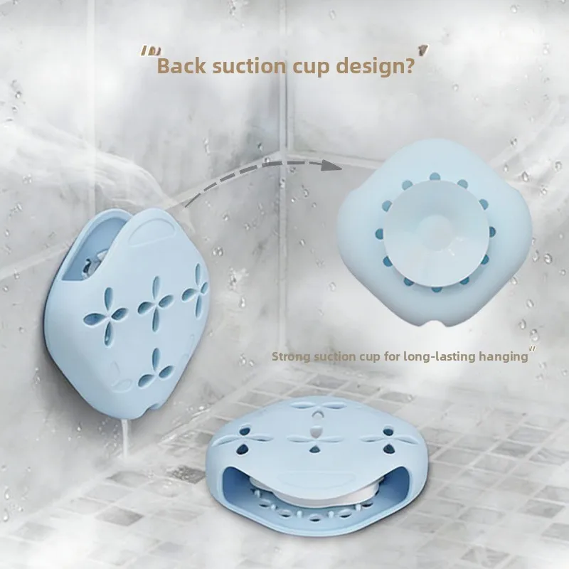Jabonera de silicona portátil con drenaje para baño y aromaterapia - imagen 3