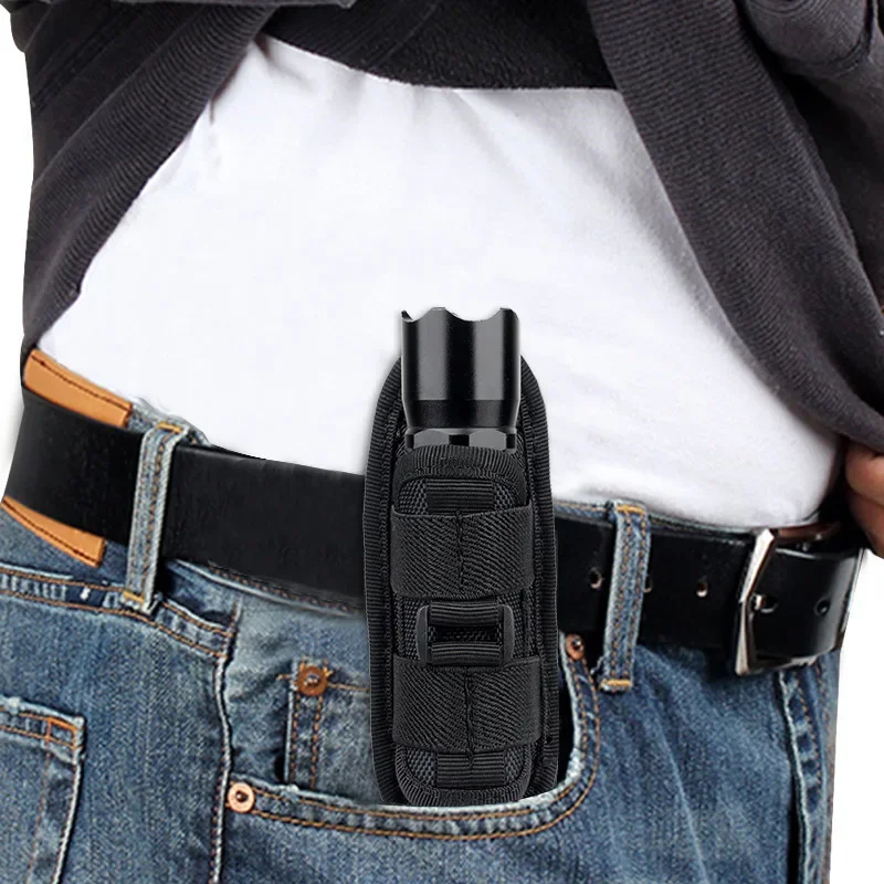 Funda táctica para linterna con clip de cinturón giratoria - imagen 4