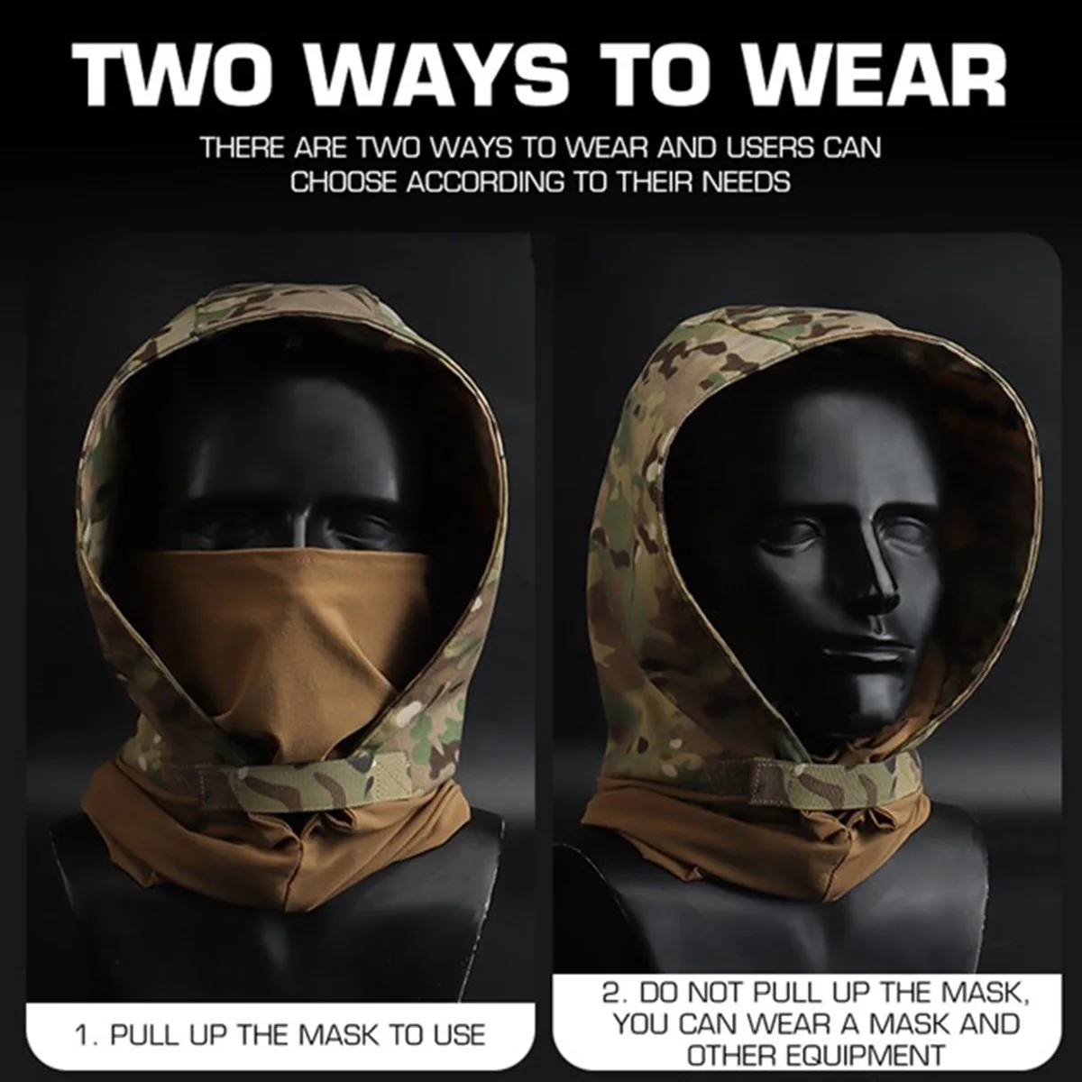 Máscara facial táctica completa para airsoft, paintball, viento - imagen 2