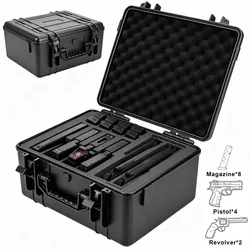 Estuche para pistola rígido impermeable con espuma precortada