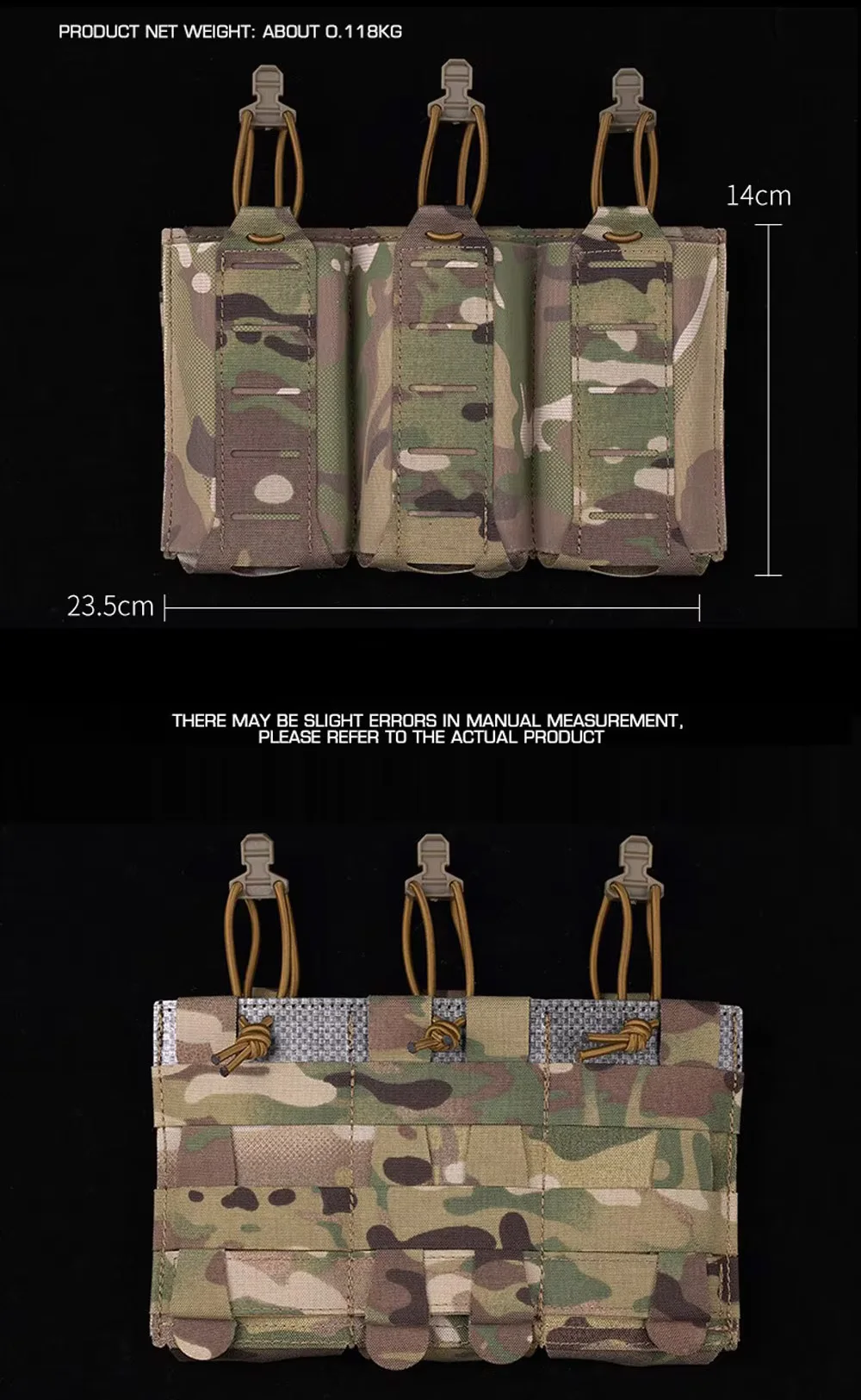 Detalle del material tipo Cordura y el diseño compacto
