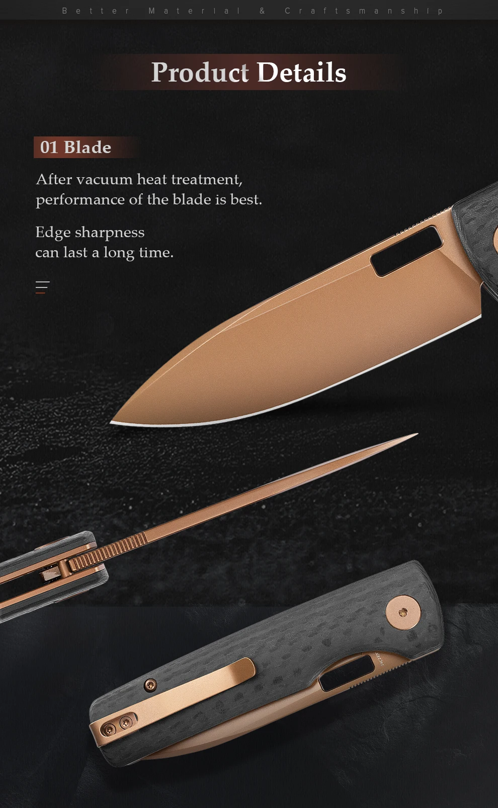 Cuchillo TRIVISA Sabretooth-CG plegado y junto a otras herramientas