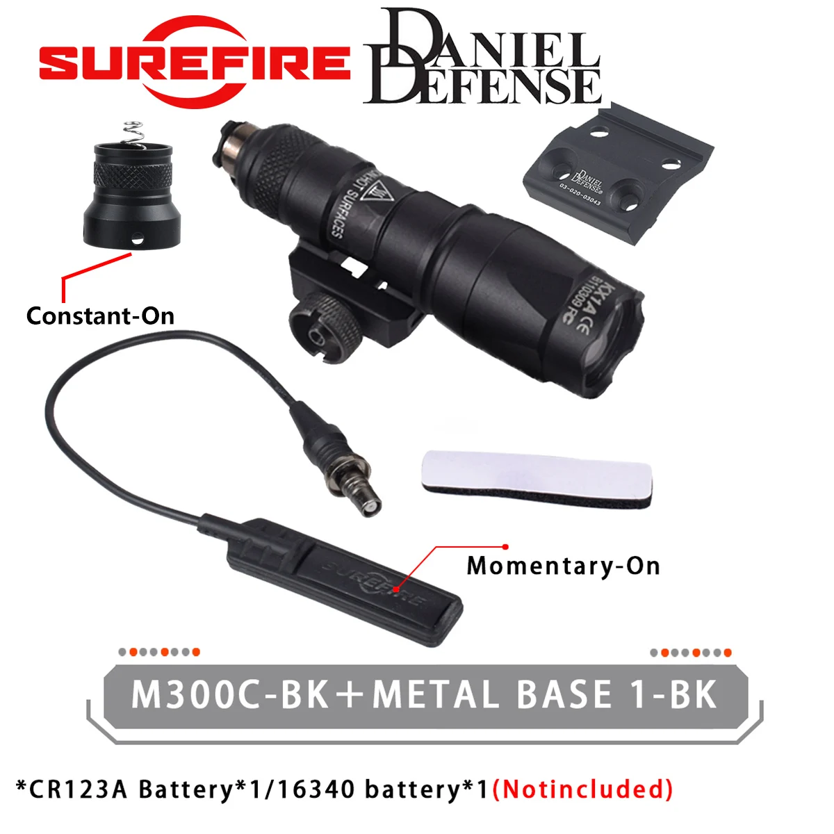 Linterna táctica SureFire M300 M600 con montaje M-LOK lateral