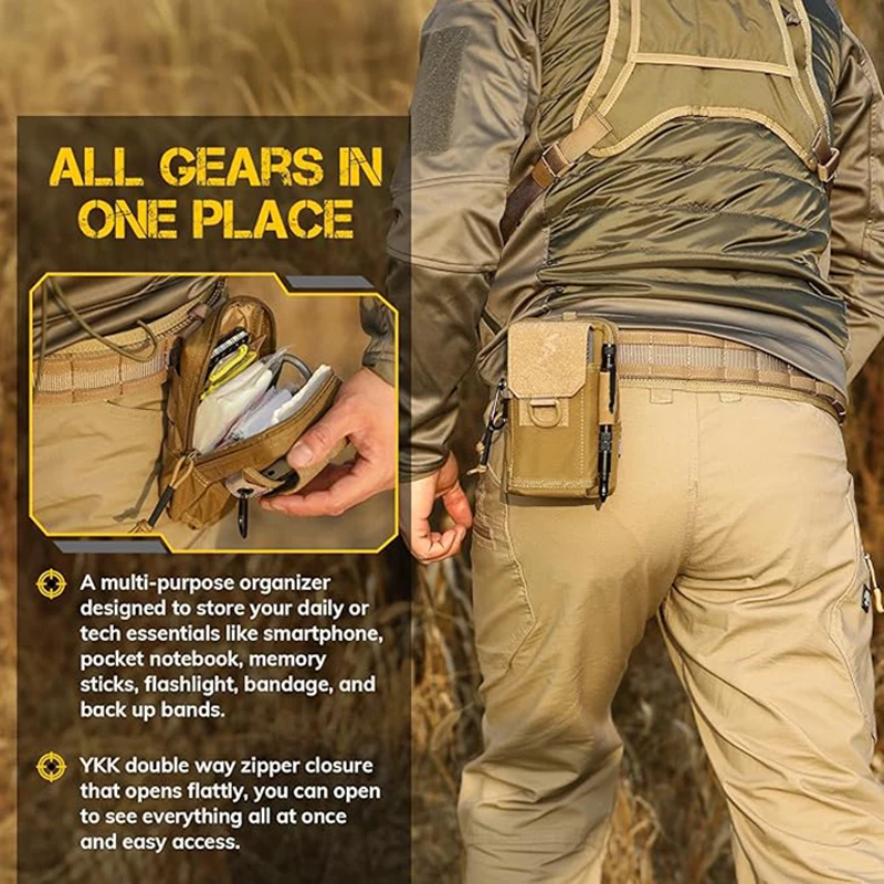 VOTAGOO EDC Bolsa táctica MOLLE con correa de hombro - imagen 2