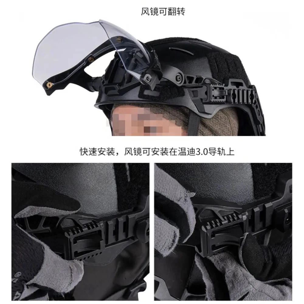 Casco táctico Wendy 3,0 protección completa con accesorios Airsoft - imagen 4
