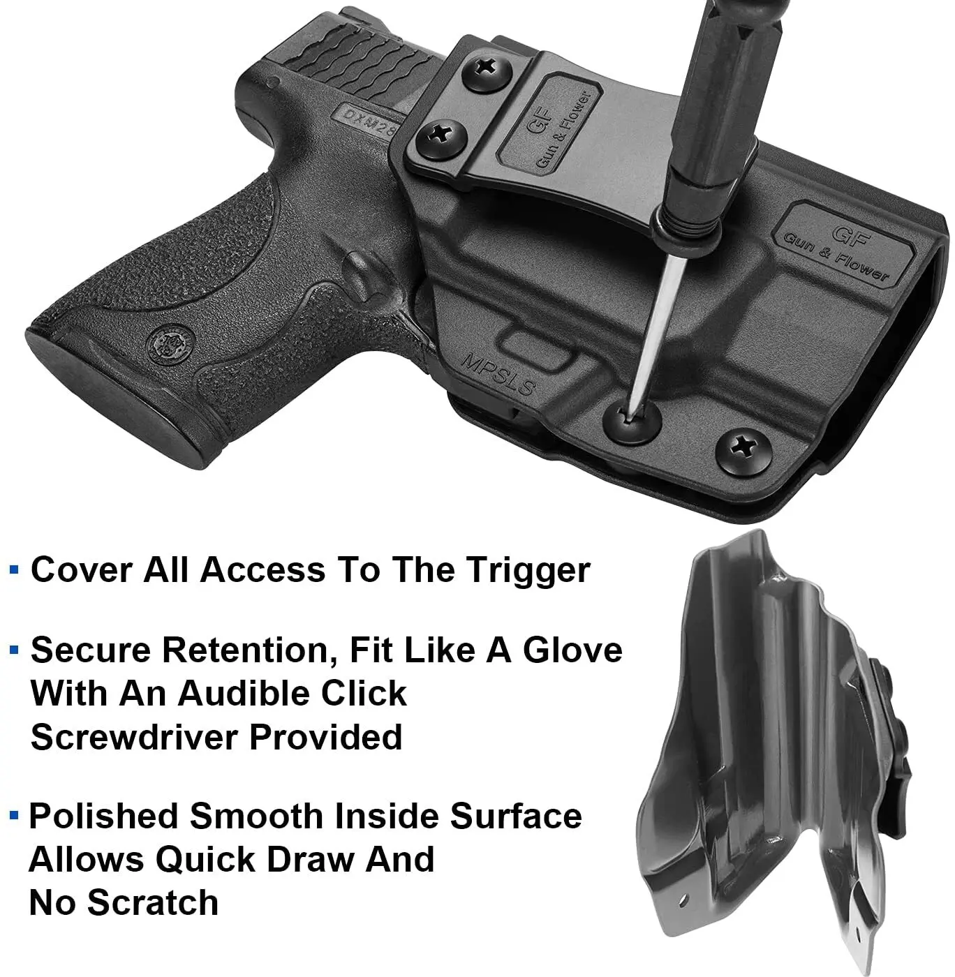 Funda IWB M&P Shield Crimson Trace CT integrada sin láser diestros - imagen 2