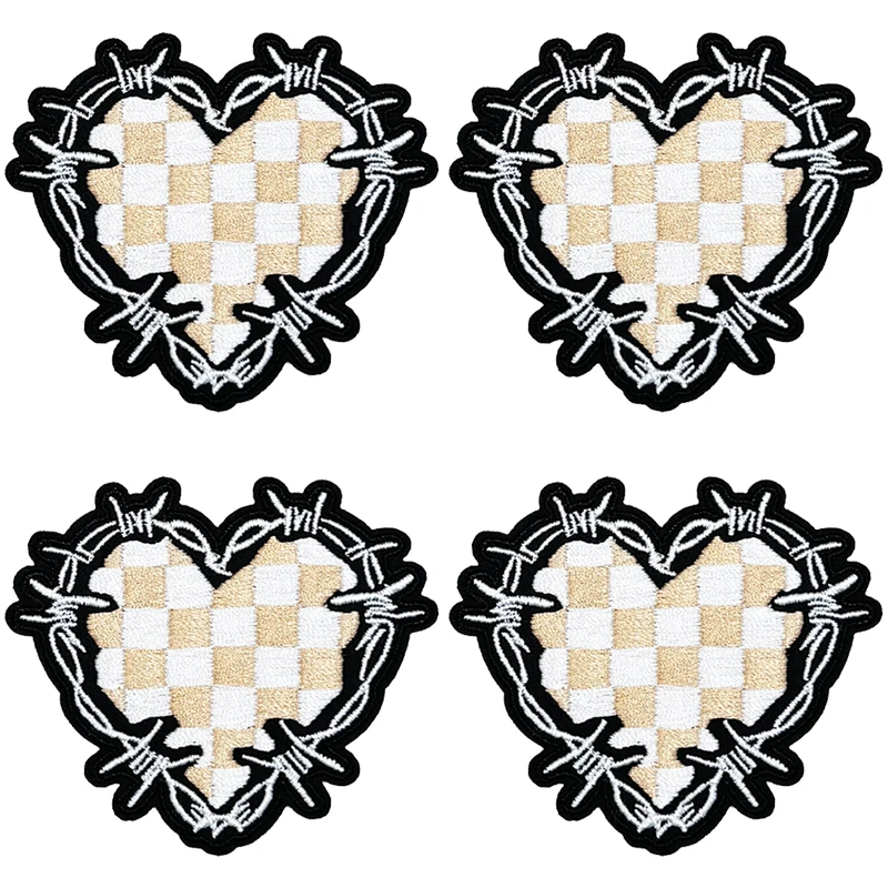 Parche bordado vaquero del Oeste con corazón y cuadro, DIY - imagen 3