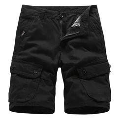 Pantalones cortos tácticos para hombre con bolsillos múltiples