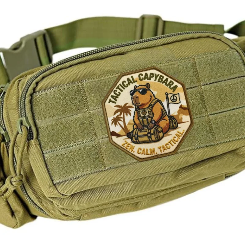 Capybara Explorer – Parche de velcro decorativo para mochilas - imagen 3