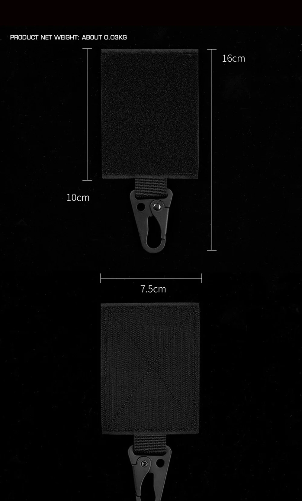 Detalle del sistema Velcro doble cara