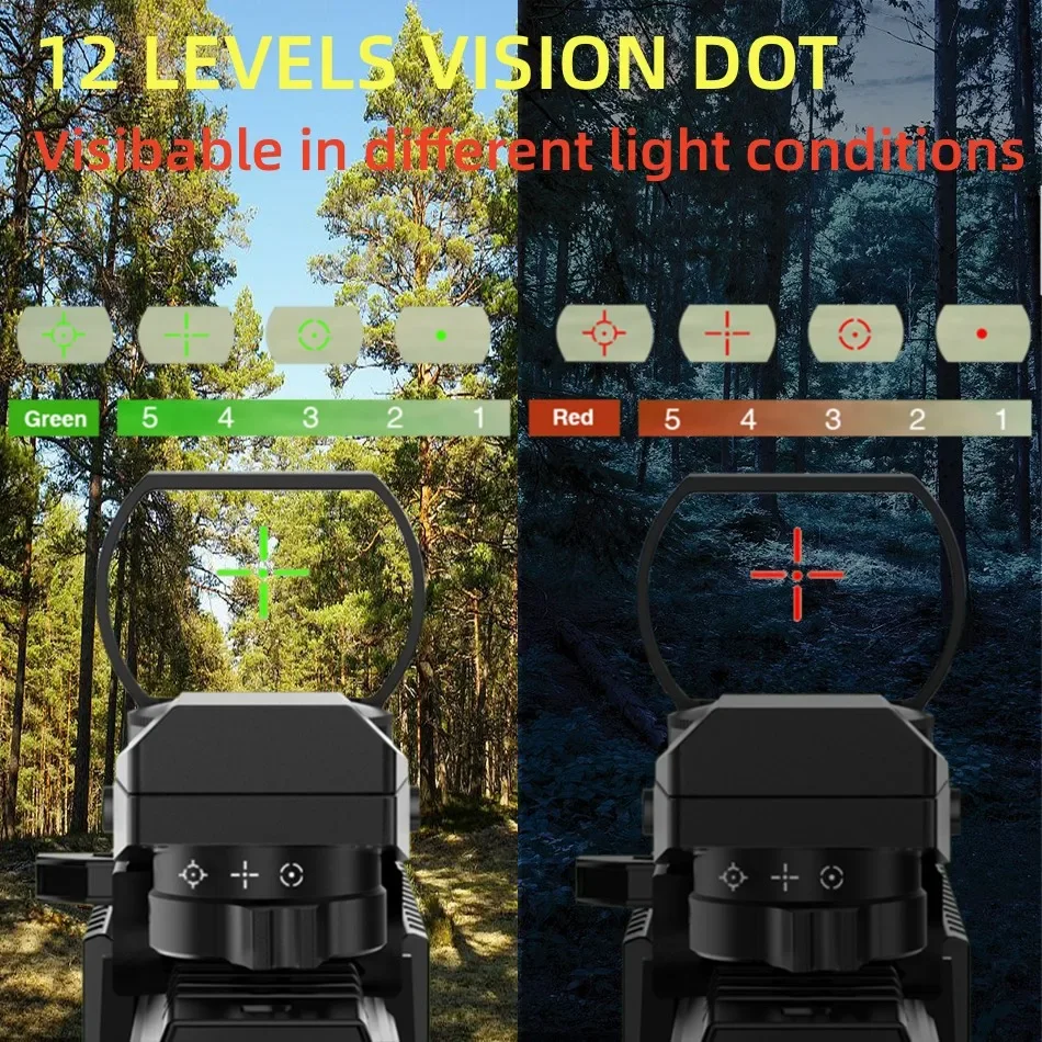 HD103 Mira holográfica táctica rojo y verde con retícula Picatinny - imagen 5