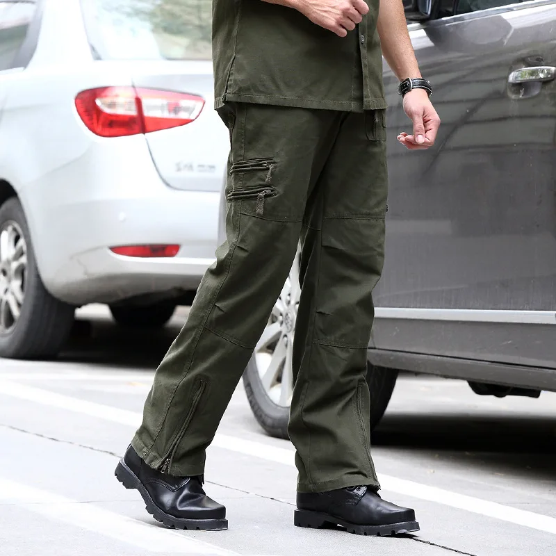 Pantalón cargo hombre de algodón – Multibolsillos para trabajo - imagen 4