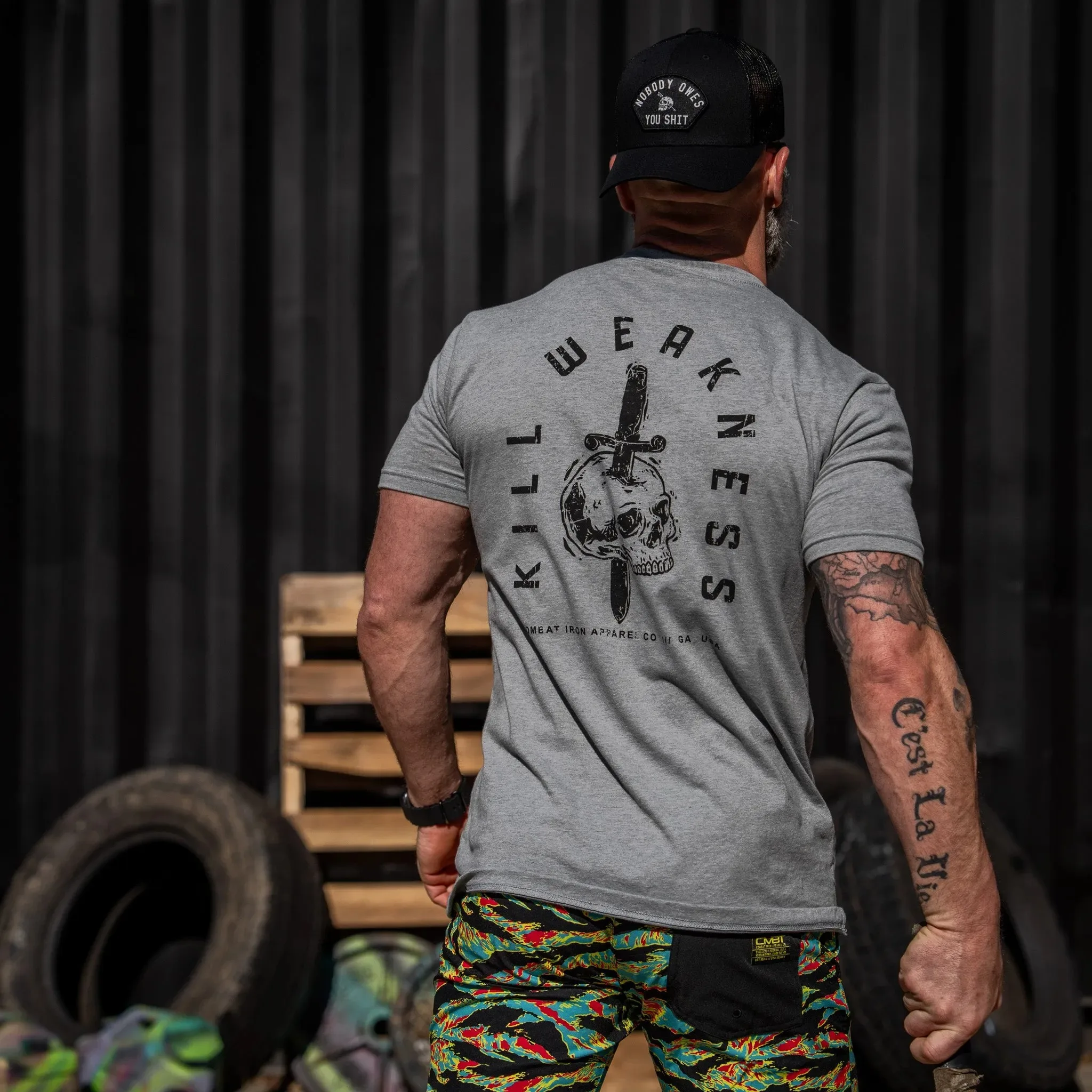 Kill Weakness camiseta táctica militar de combate de algodón - imagen 4