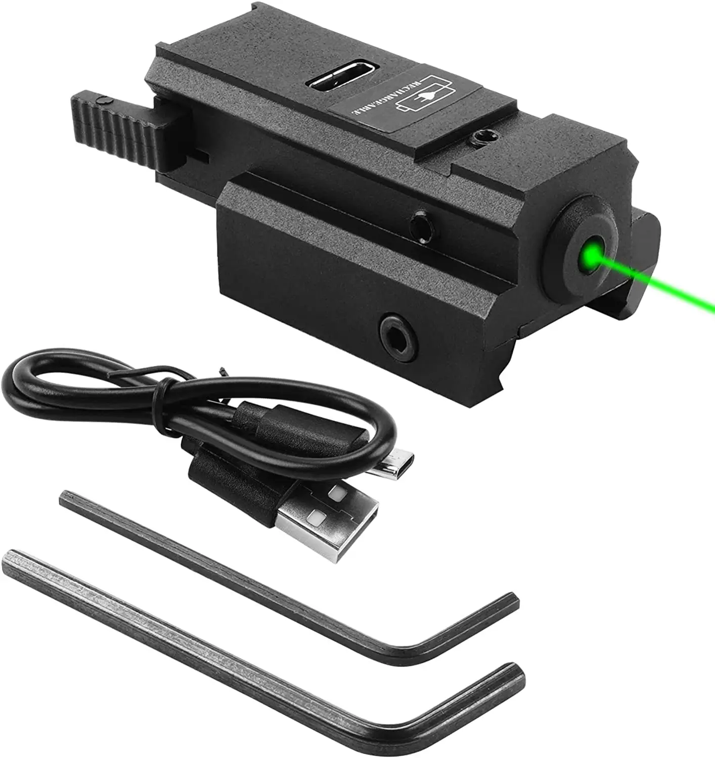 Puntero láser USB recargable rojo/verde/azul para Glock Picatinny - imagen 5