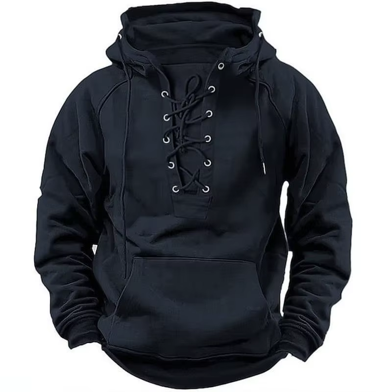 Sudadera con capucha cordón ajustable bolsillo canguro casual - imagen 2
