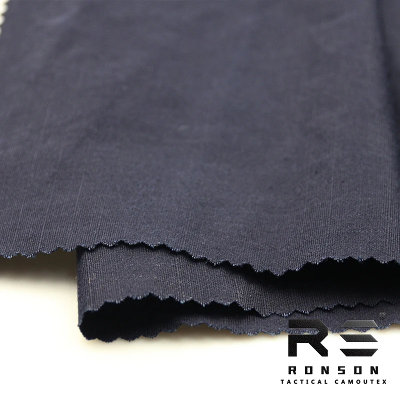 Tela ripstop NYCO azul marino a cuadros para uniformes tácticos - imagen 3