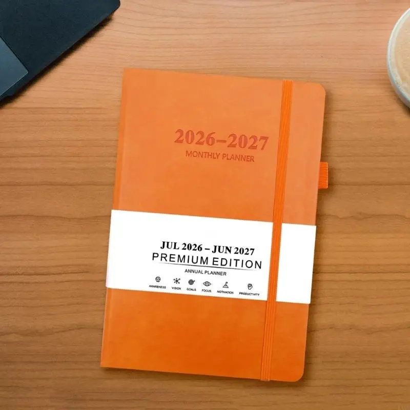 Planificador académico PU con ranura para bolígrafo elástico - imagen 4