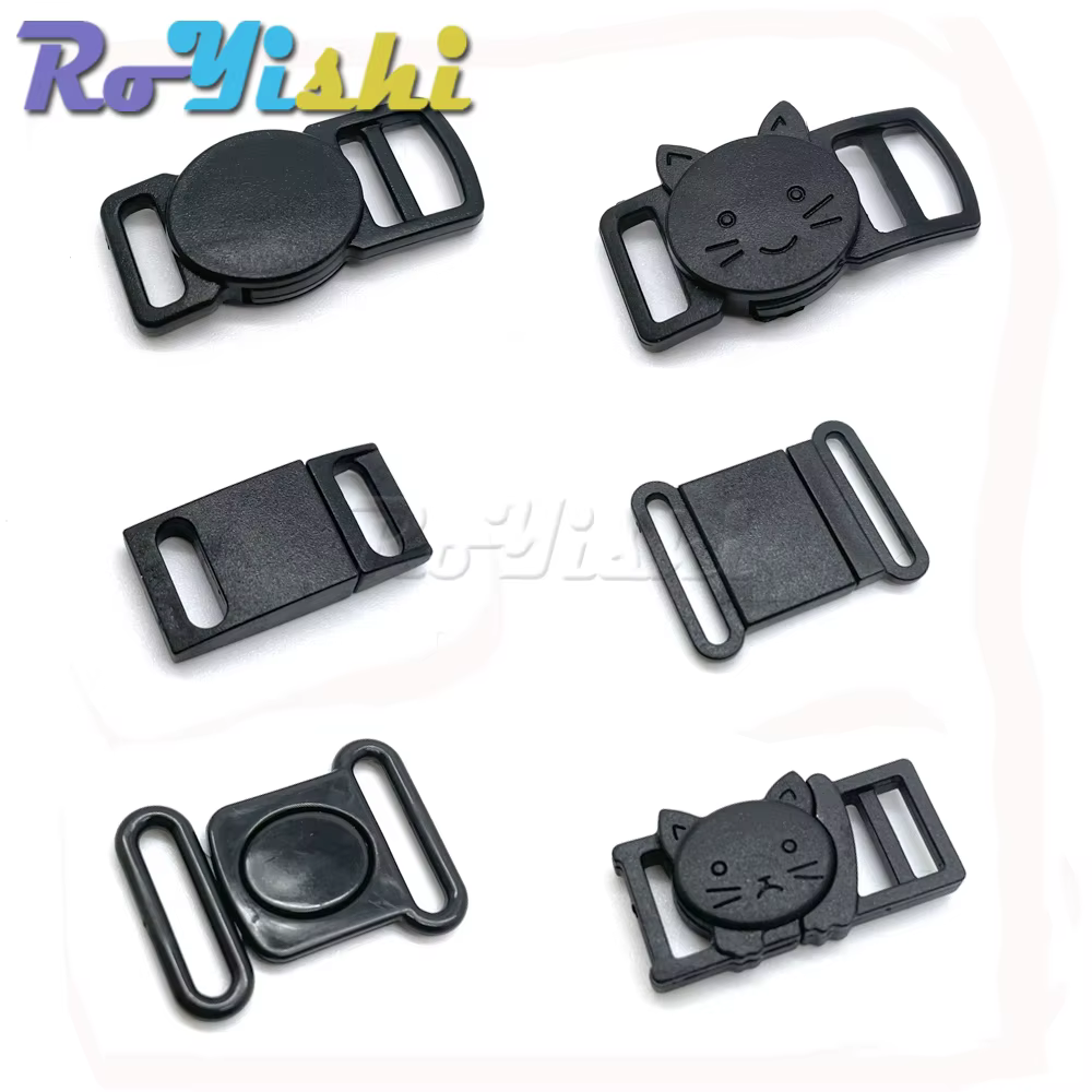 Hebilla de liberación rápida negra para correas y collares - imagen 3
