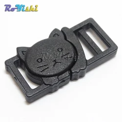 Hebilla táctica liberación rápida negra para collar gato
