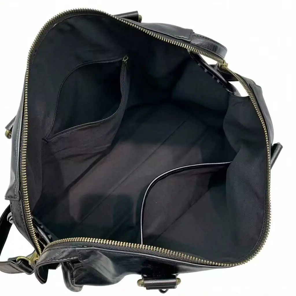 Bolso de cuero vintage gran capacidad para ciudad y motocicleta