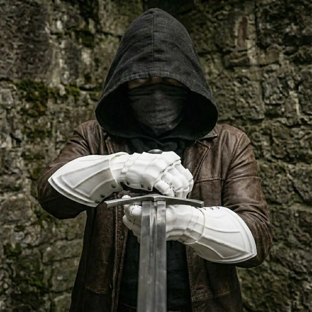 Knight Guantes tácticos mecánicos de impresión 3D largos