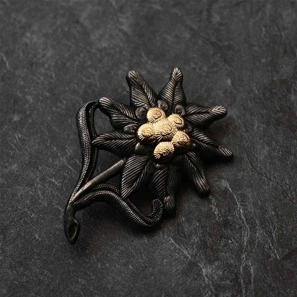 Pin militar táctica Edelweiss alemana EM para gorra de montaña