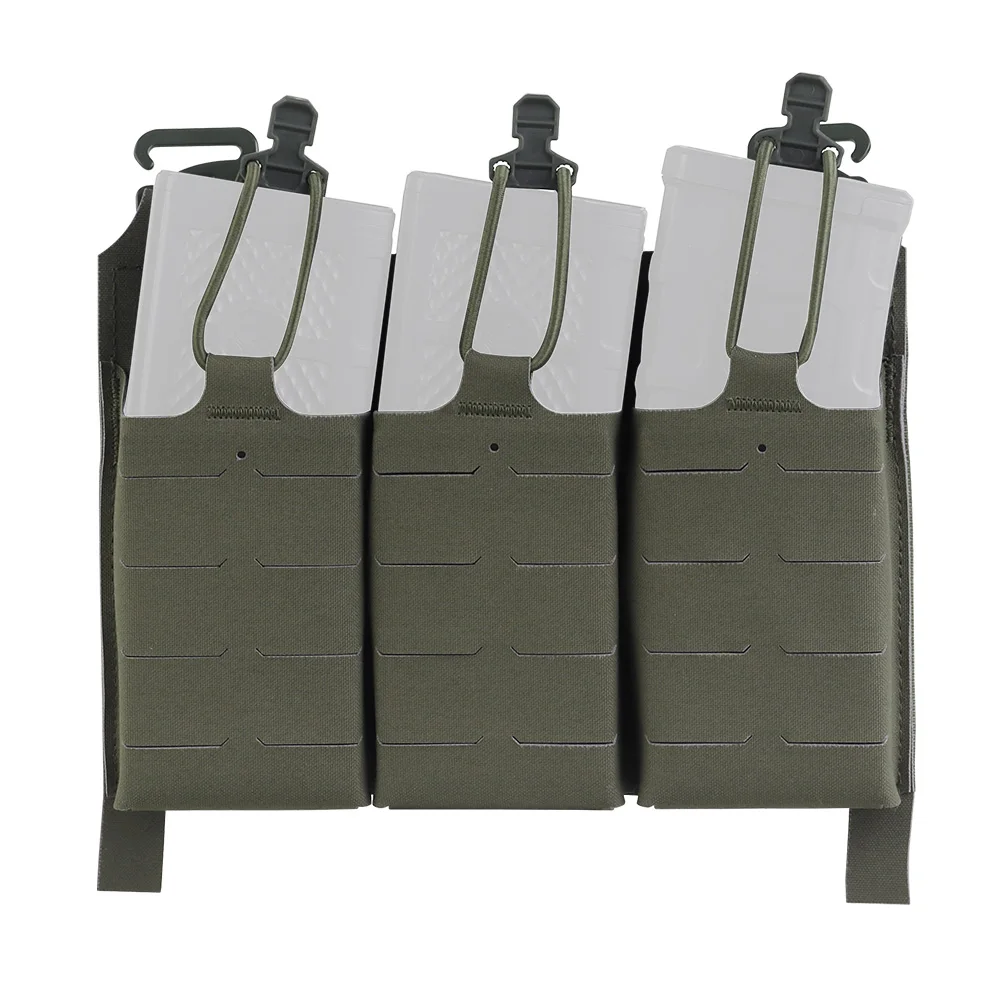 Portacargadores MOLLE Triple Abierto para Fusil con Elástico - imagen 4