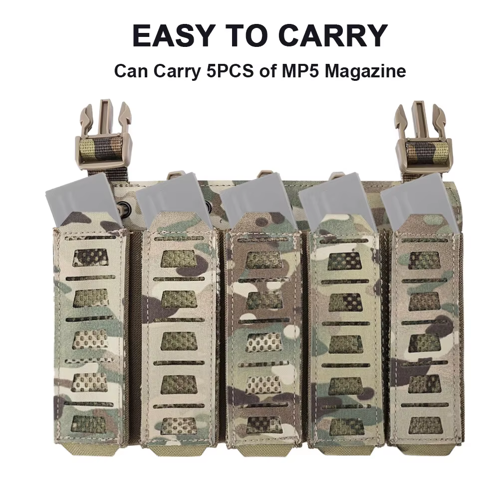 Bolsas tácticas revistas MP5 MP7 – Ganchos y retención elástica - imagen 4