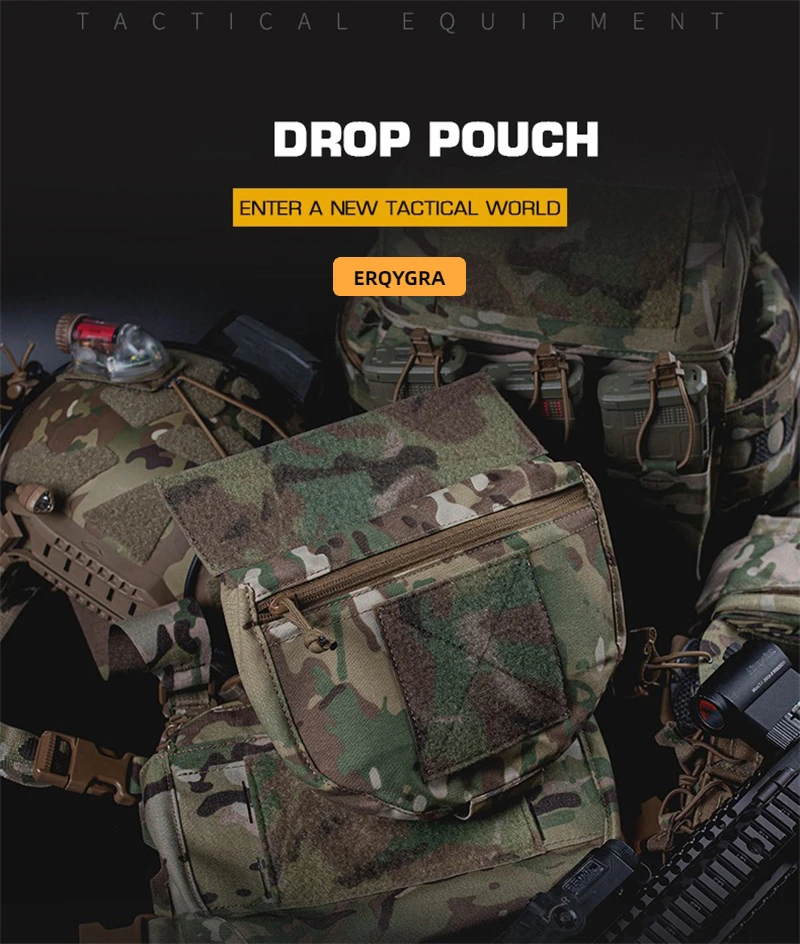 Bolsillo Drop Pouch ERQYGRA en configuración táctica