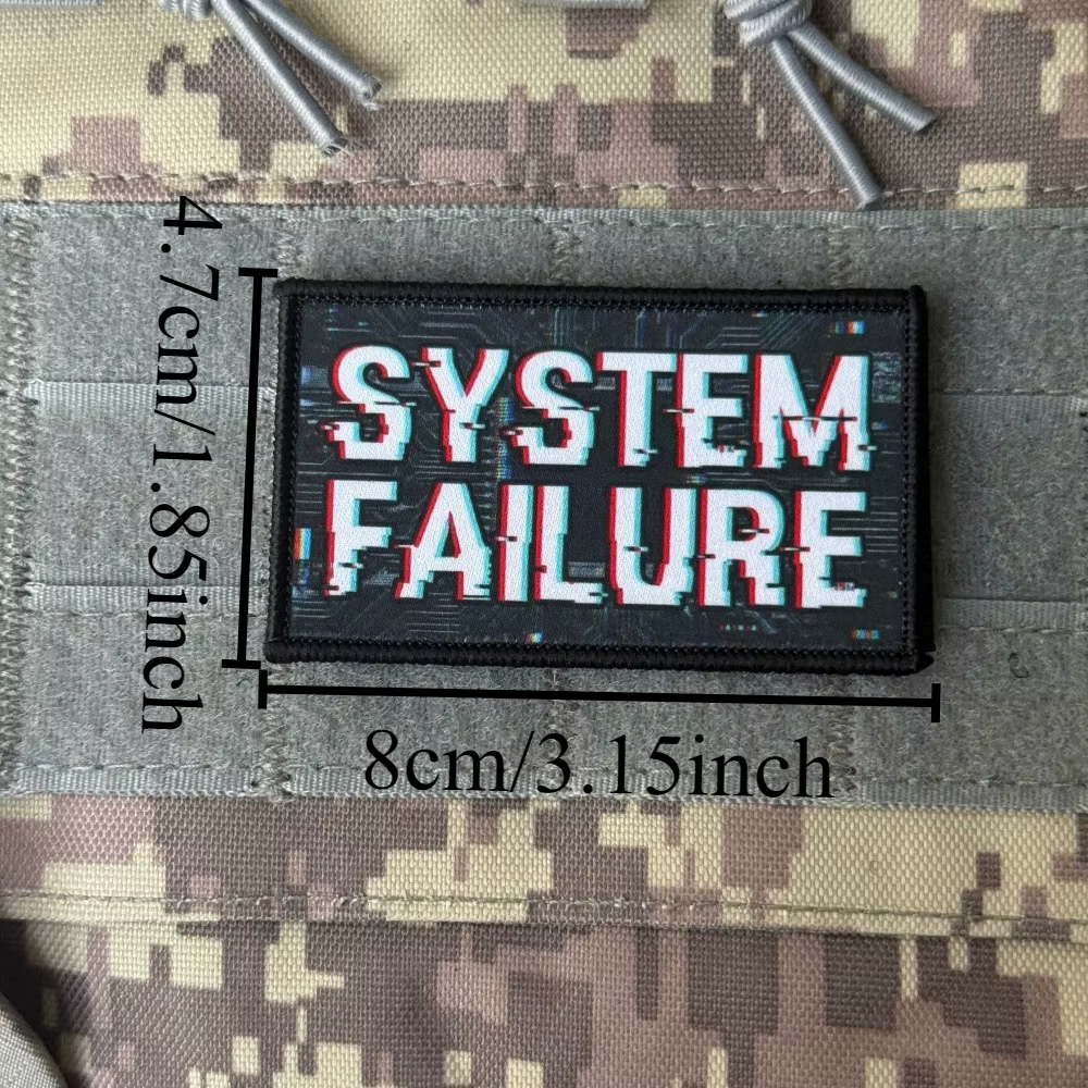 Parche táctico Velcro fallo de sistema para brazalete militar - imagen 3