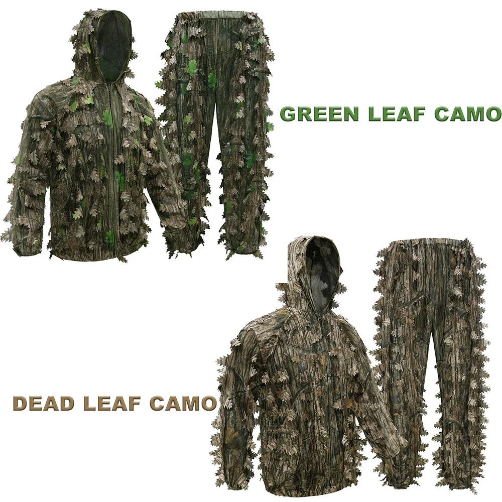 Traje Ghillie camuflaje DeadLeaves verde biónico para caza al aire libre - imagen 5