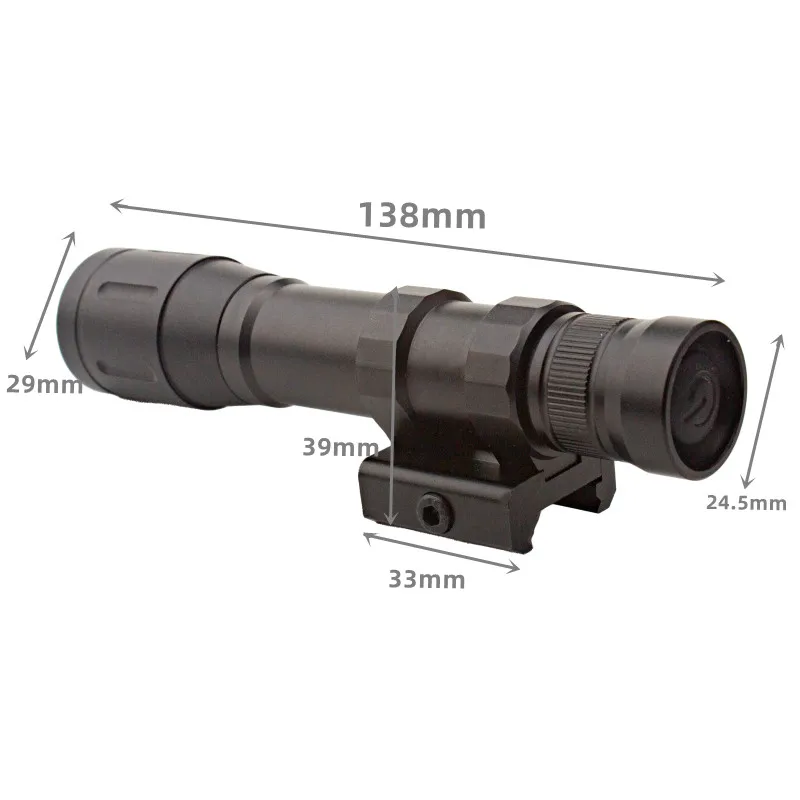 Linterna táctica LED con riel Picatinny para caza - imagen 3