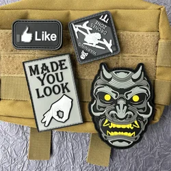 Parche PVC Hannya insignia moral táctica MOLLE – Equipo militar