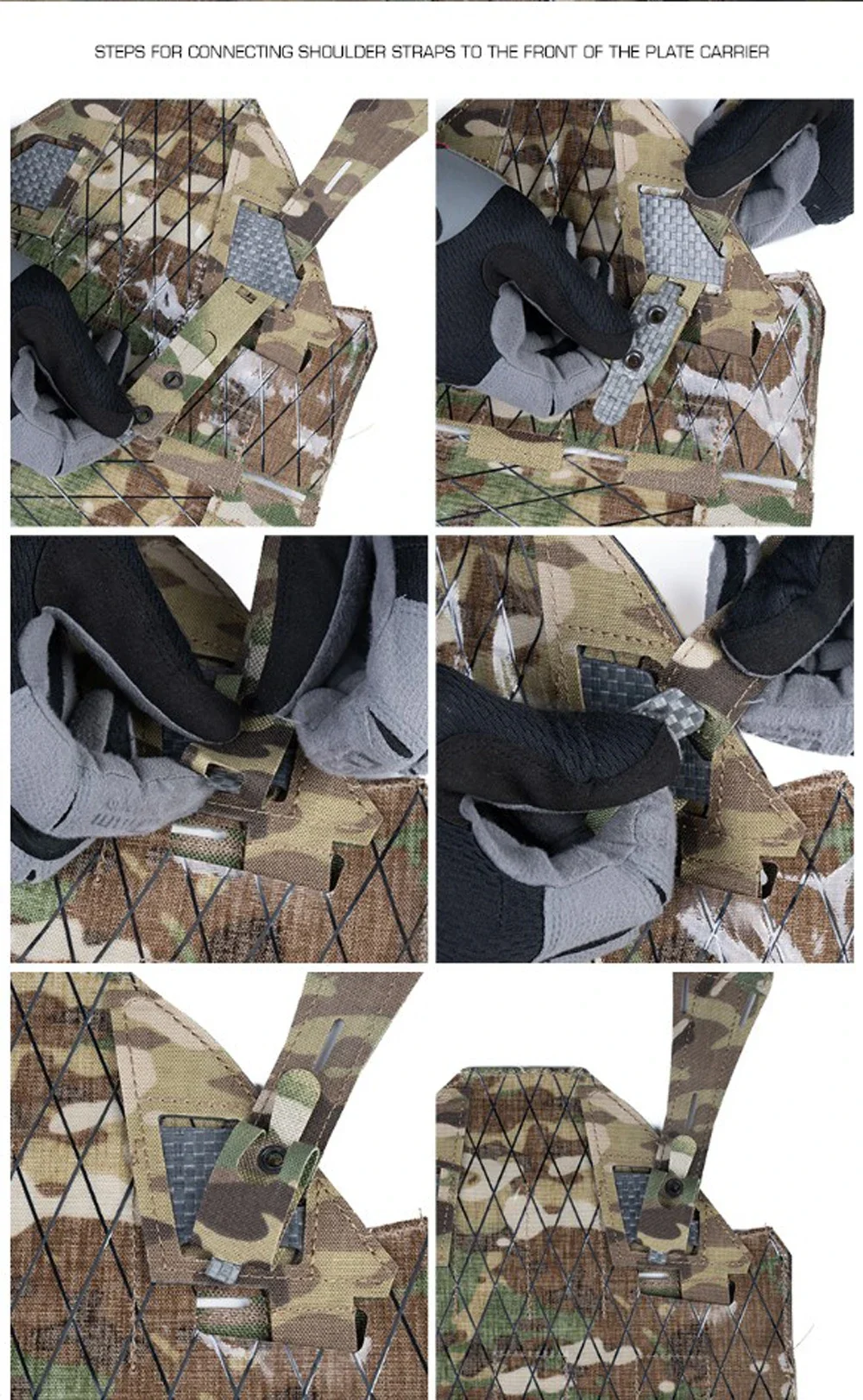 Detalle de costuras y materiales Cordura del chaleco