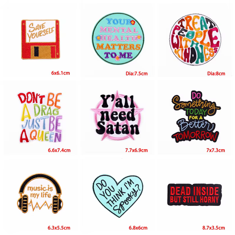 Parches bordados estilo punk letras para ropa planchar - imagen 5