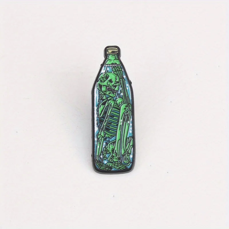 Broche esmaltado calavera humor oscuro pin para chaqueta táctica - imagen 2