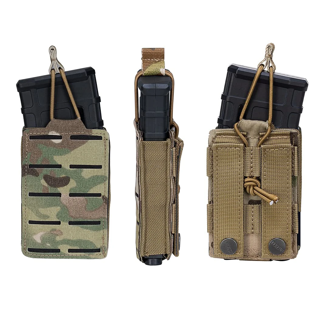 Funda táctica LSR portacargador MOLLE individual corte láser AR - imagen 2