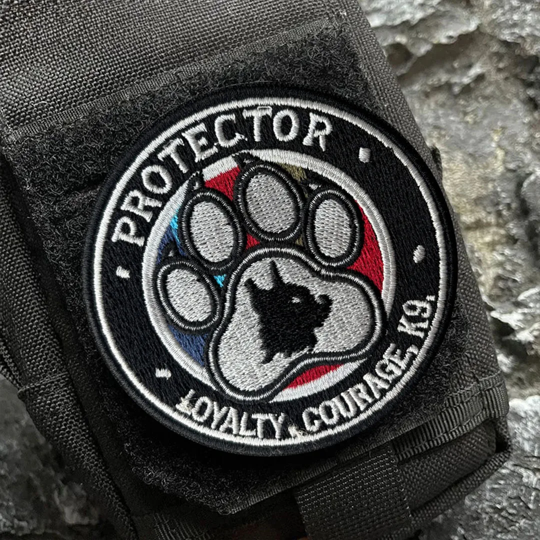 Parche K9 bordado handler – Insignia pata pastor alemán para chaleco - imagen 3