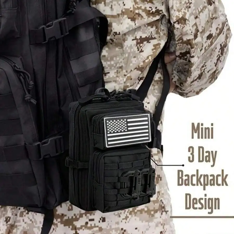 Bolsa táctica MOLLE con cremallera IFAK EDC riñonera pequeña - imagen 5
